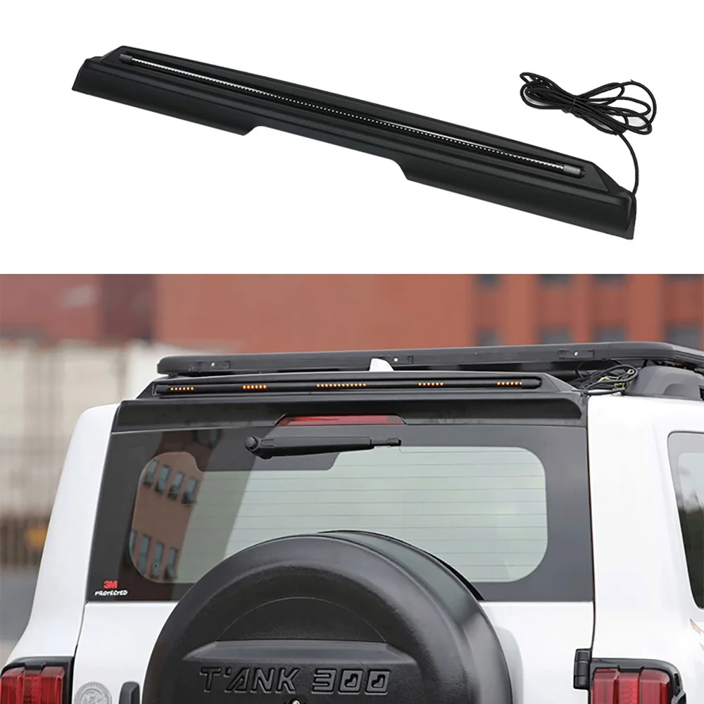 

Off-road 4x4 Car Spoiler Wing With Lights Fit For 2021-2024 Tank 300 Rear Roof Tail Wing Modification Styling Accessories