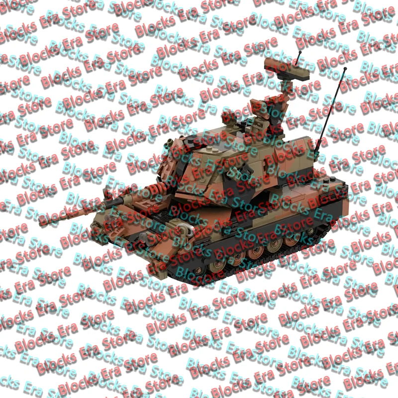 QWERT Self-Propelled Anti-Aircraft Gun Model MOC Building Bricks War Equipment Modular Technology Gifts Holiday Assemble Toys