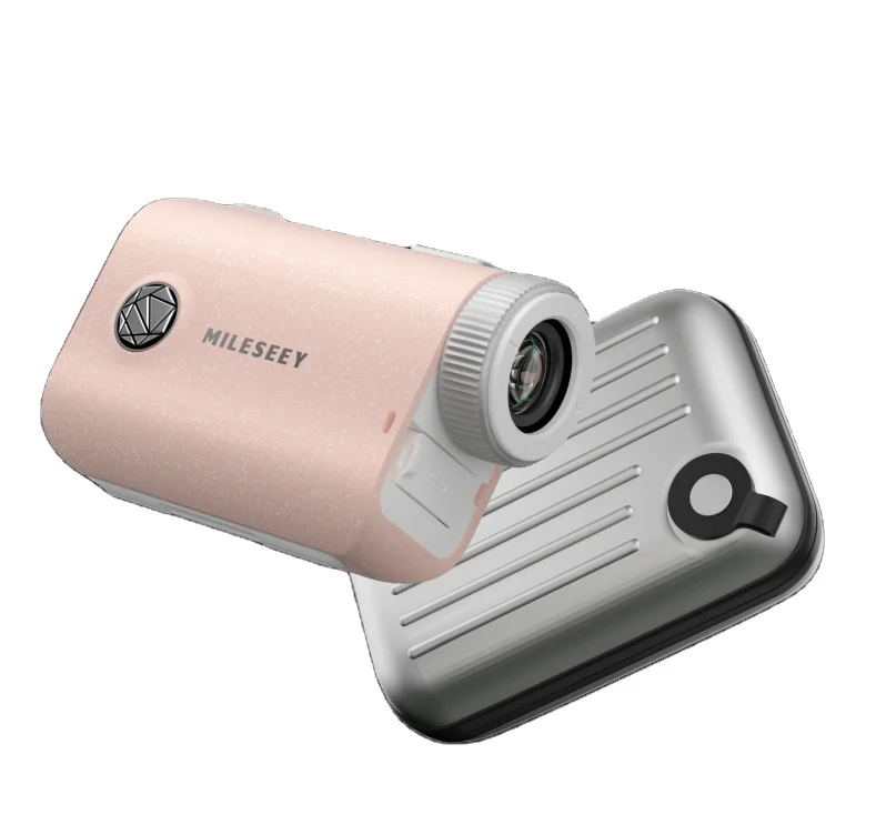 

MILESEEY Pink PF1 Compact Rain Golf Rangefinder with Slope On/Off IP65 Waterproof 1000yd mini Golf Rangefinder