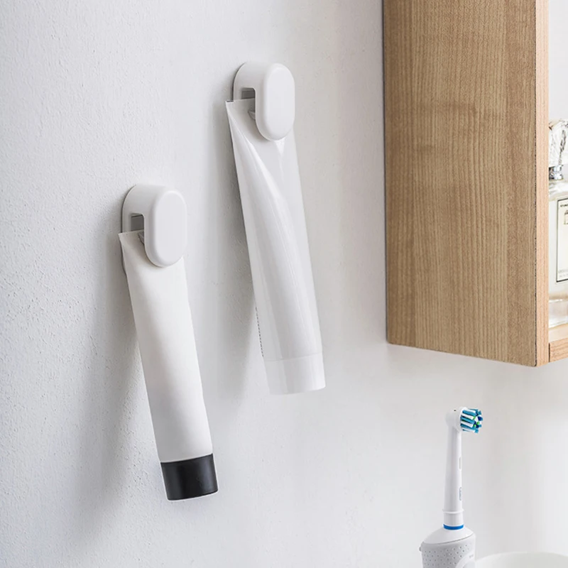 Punch-Free Toothbrush Holder Wall-Mounted Toothpaste Holder Storage Rack Holders Organizer Bathroom Accessories