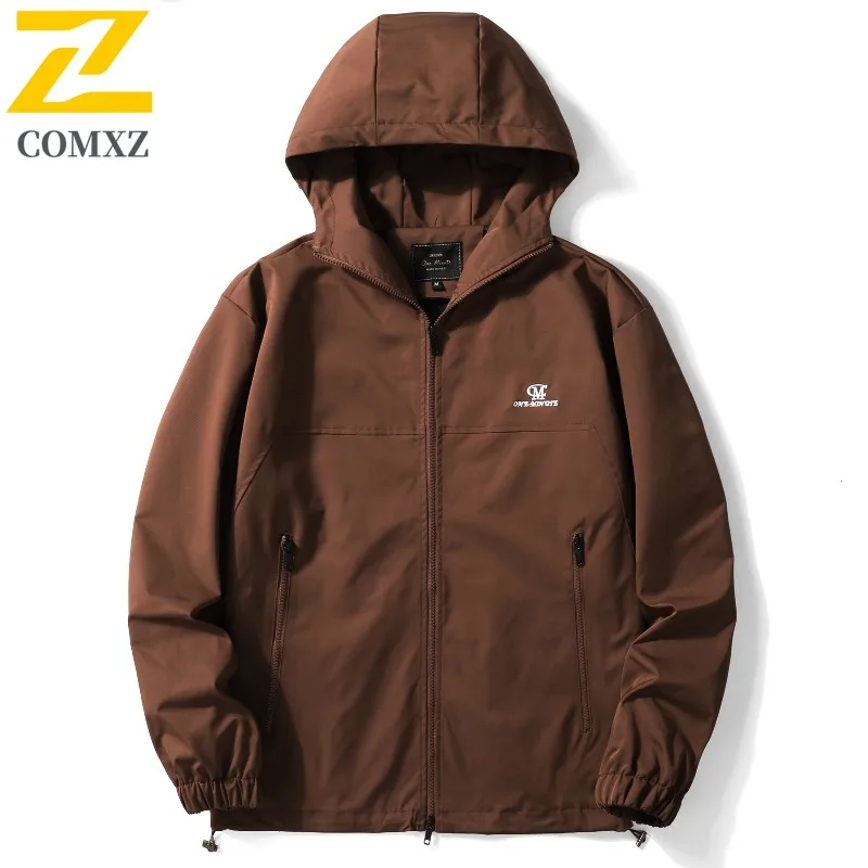 

COMXZ 2025 Spring Autumn Hot Sale Youth Trendy All-Match Hooded Jacket Couple Loose Coat outdoor sports lightweight windbreaker