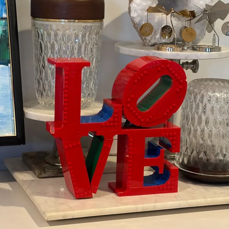 2025 en STOCK creativo 791 Uds manualidades amor bloques de construcción escultura arte modelo decoración del hogar montar ladrillos juguete para regalo para niña