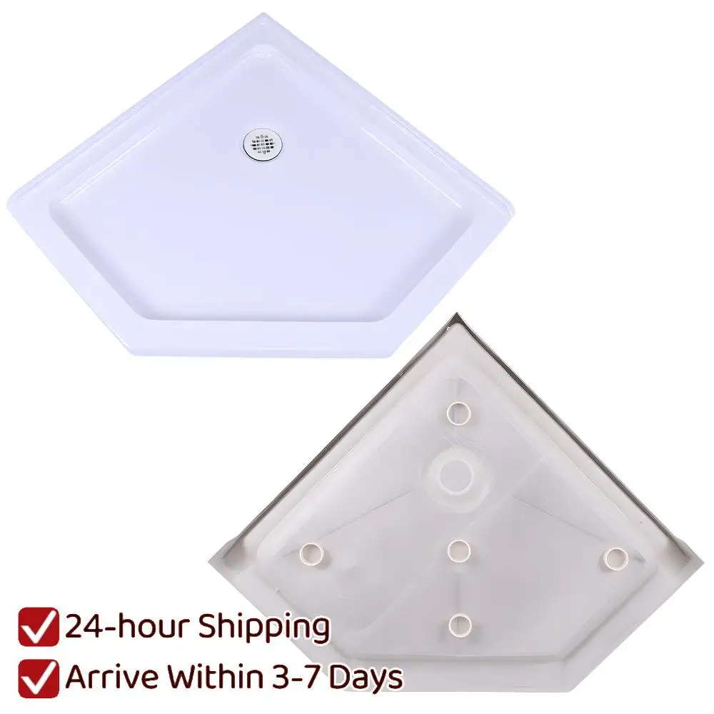 

Акриловая угловая душевая поддонка Neo-Angle с угловым сливом, нескользящая текстурированная поверхность, 37 дюймов Длина X 37 дюймов. W для туалета и ванной комнаты