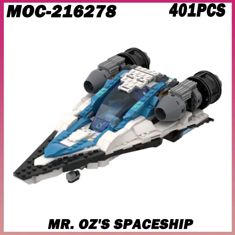 

401PCS MOC-216278 Mr. Oz's spaceship Space Fighter Spaceship Model Building Blocks Bricks Toys Kid Christmas Gift