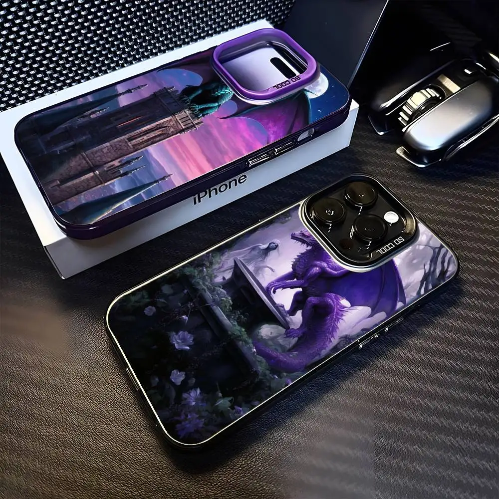 

Faerie Dragon Phone Case For iPhone17,16,15,14,13,12,11 Plus,Pro Max Purple Matte Shockproof Cover