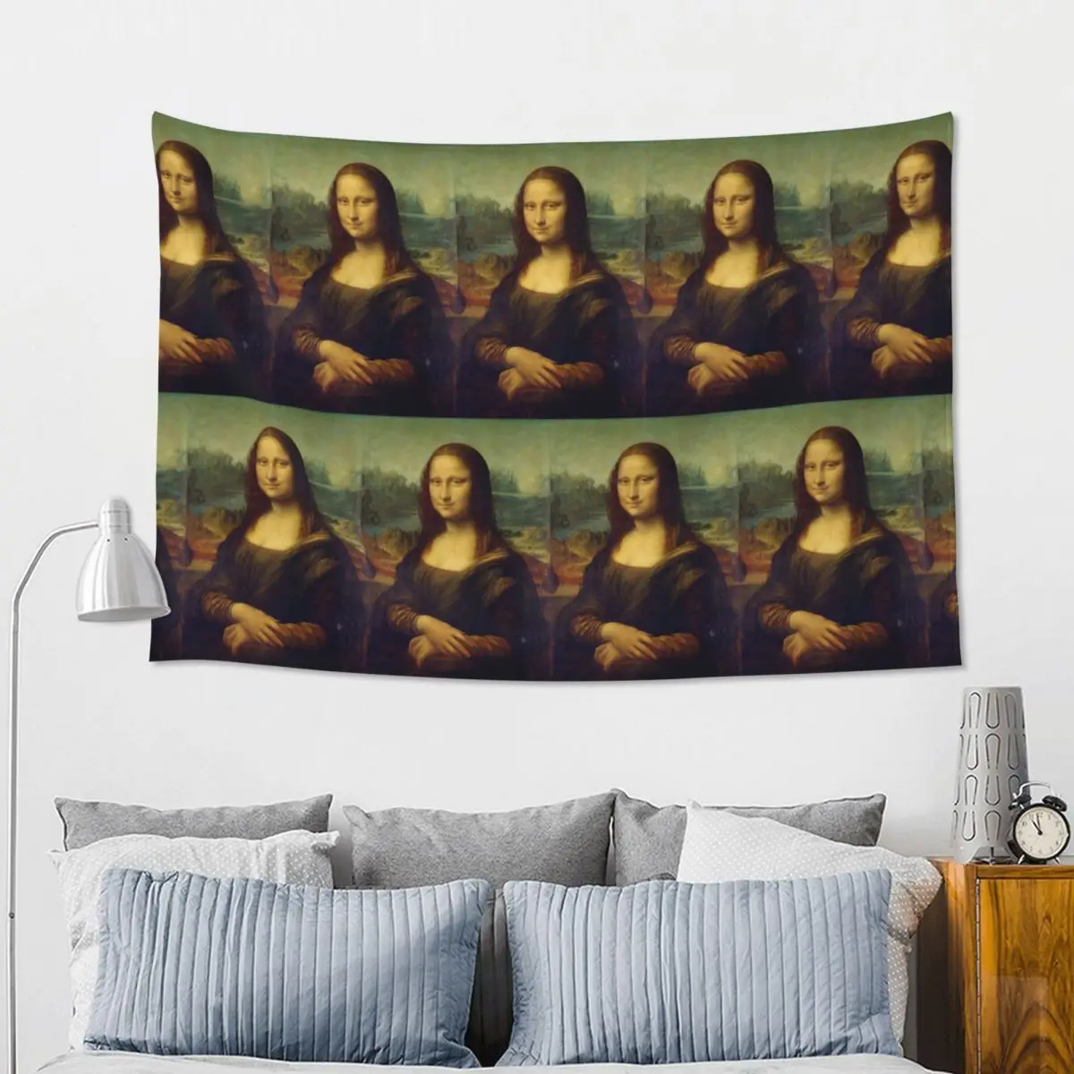 Mona Lisa By Leonardo Da Vinci Tapestry Funny Wall Hanging Aesthetic Home Decoration Tapestries for Living Room Dorm Room