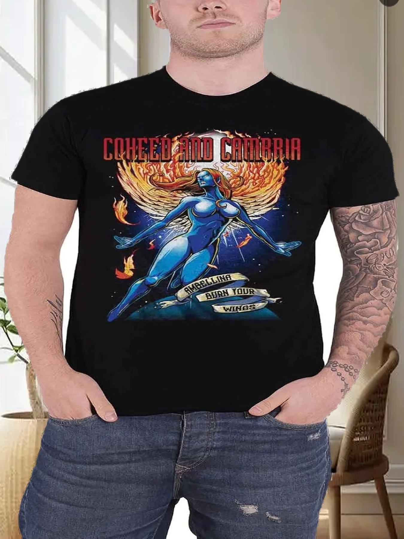 

Футболка Coheed & Cambria Ambelina Band Logo, официальная мужская черная, размер M
