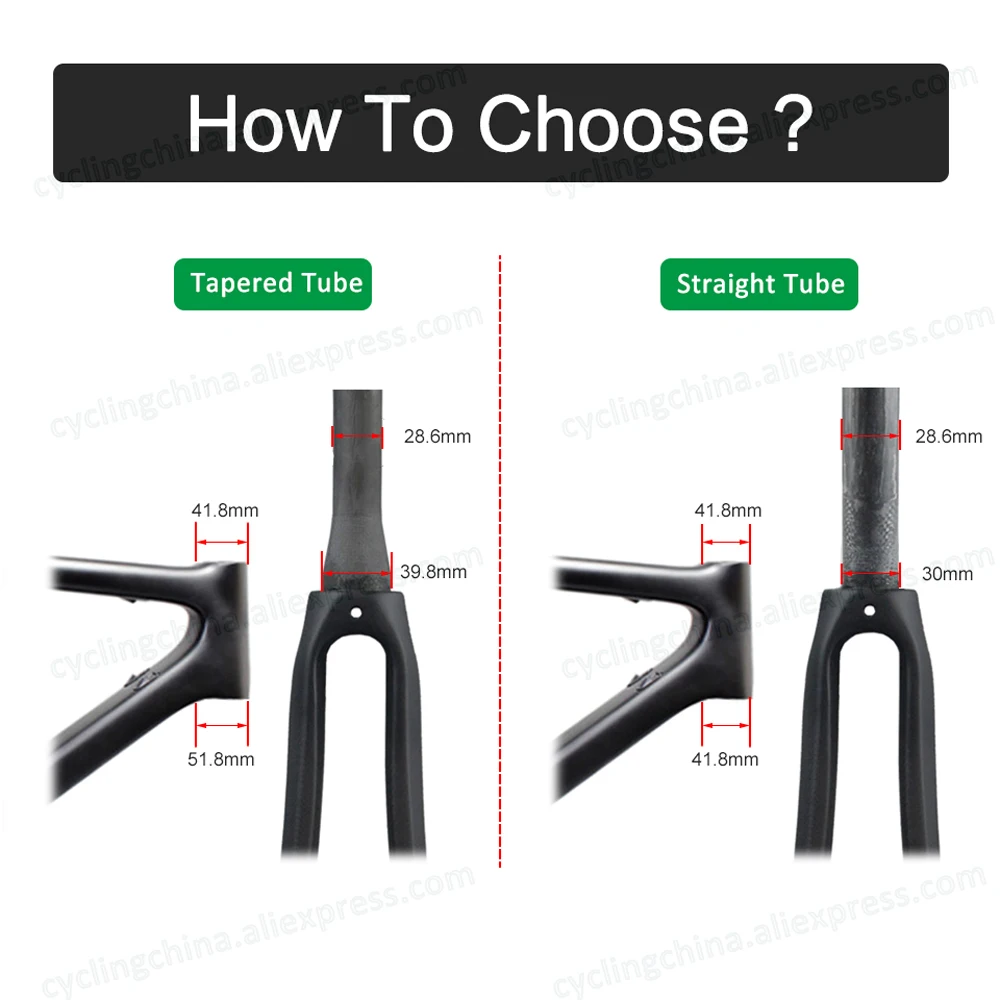 Nologo 700C Disc Brake Road Bike Fork UD Gloss/Matte T800 Full Carbon Cycling Rigid Front Fork Hidden Inner Cable Bicycle Parts