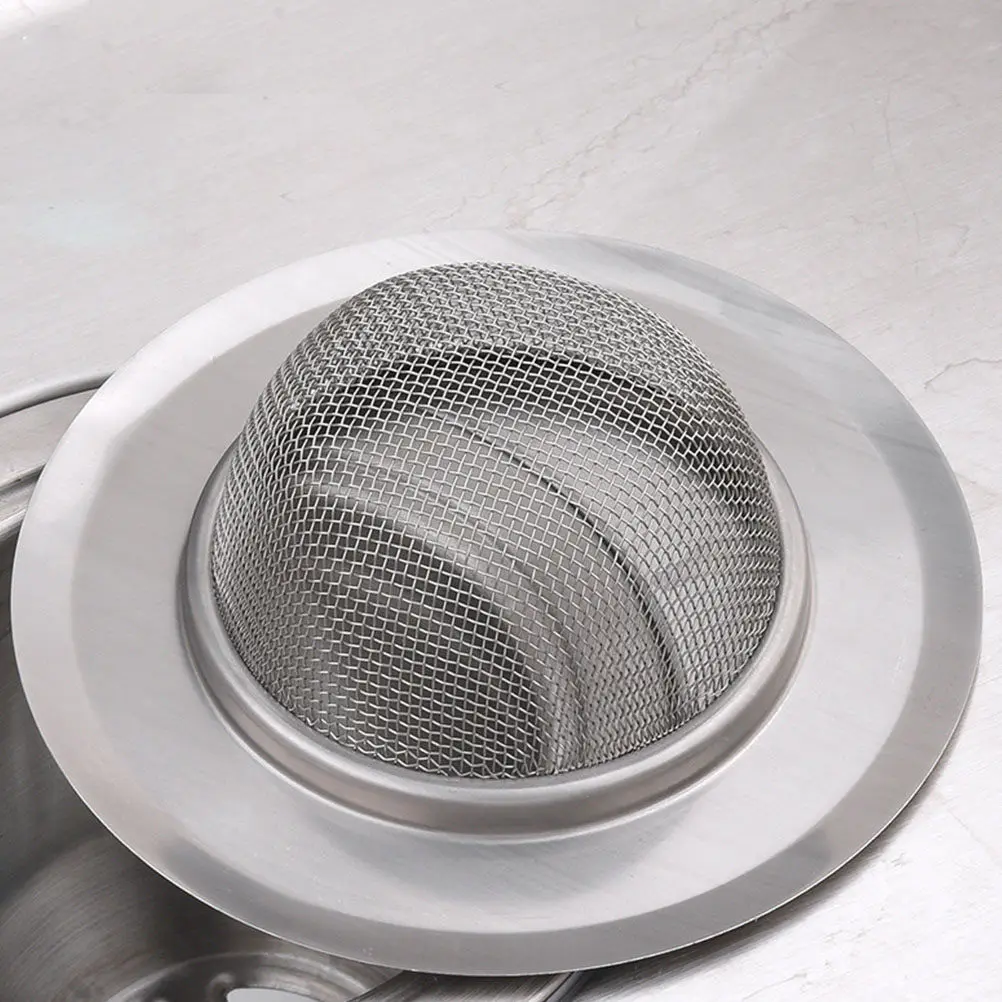 6Pcs Stainless Steel Sink Strainer Fine Mesh Drain Basket for Kitchen Dishwashing Vegetable Washing Shower Toilet Anti-Clogging