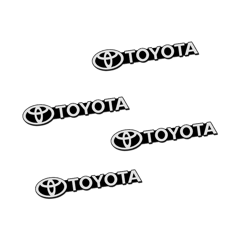 4pcs car audio decorate 3D Aluminum Badge Emblem Sticker For toyota camry  chr corolla rav4 yaris prius accessories car styling