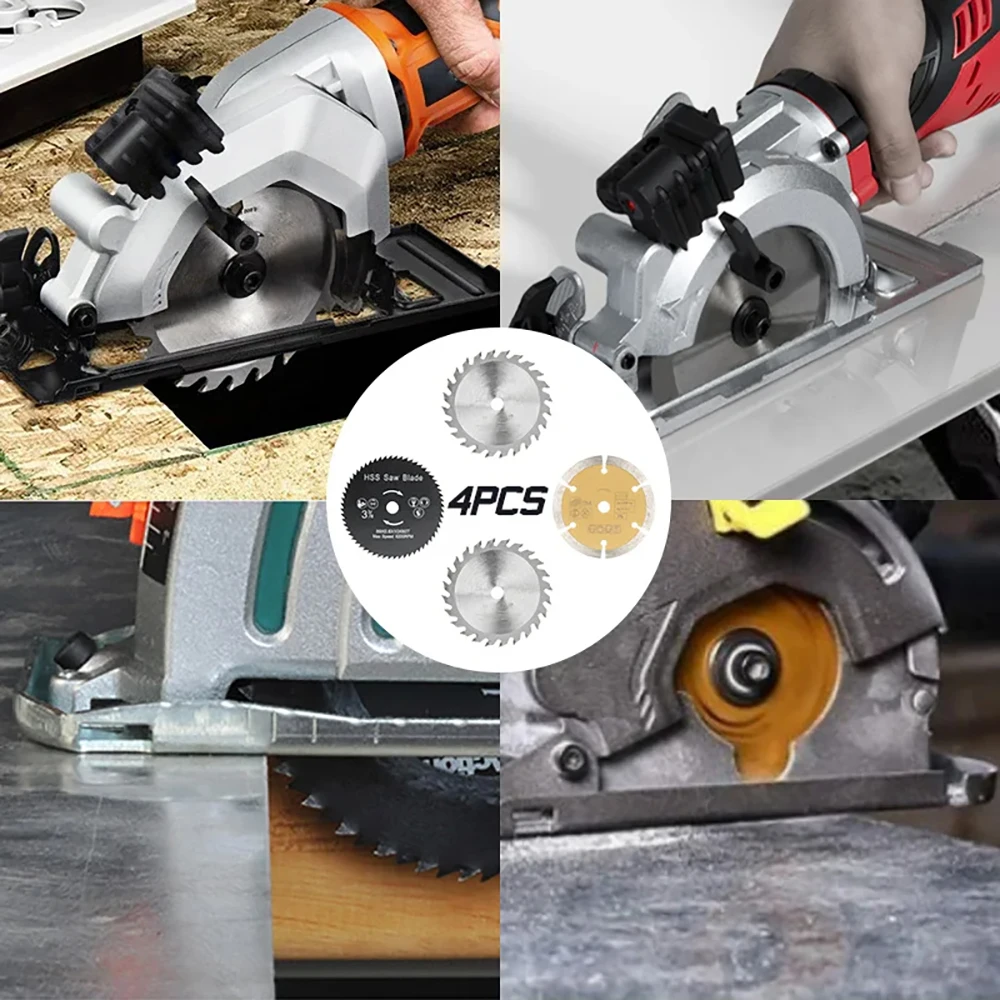 4pcs 89mm Mini Circular Saw Blade Aperture 10mm High quality Electric Grinding Cutting Disc Rotary Tool for Home Woodworking DIY