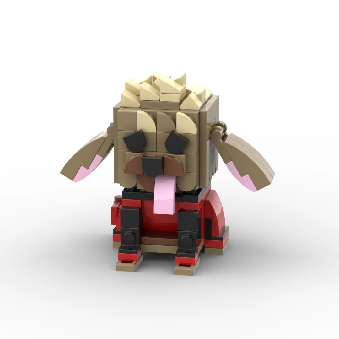 슈퍼 히어로 Brickheadz Dogpool MOC 빌딩 블록 DIY 피규어 어린이를위한 장난감 크리 에이 티브 선물