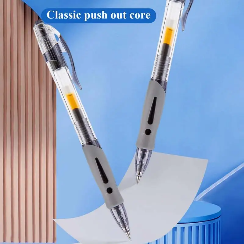 Fine Point Pens Retractable Ball Point Pen 10Pcs Bullet Pens 0.5mm Ballpoint Pen For Children School Writing Note Taking