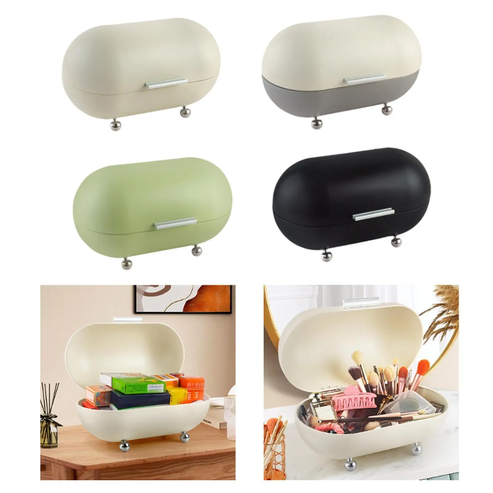 Bread Food Storage Box Rustic Counter Bread Box for Home Bakery Coffee Shop