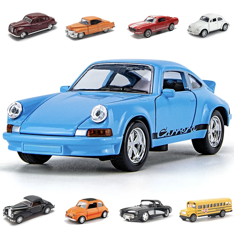 1:32 Alloy Diecast Classic Vintage Car Model Classic Pull Back Car Miniature Vehicle Replica For Collection Gift for Kids