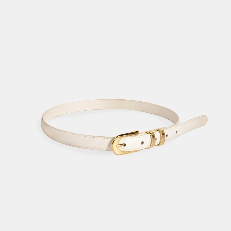 2025 حزام نسائي جديد موضة راقية مشبك دبوس بسيط حزام سبيكة متعدد الاستخدامات حزام بنطلون حزام جلد