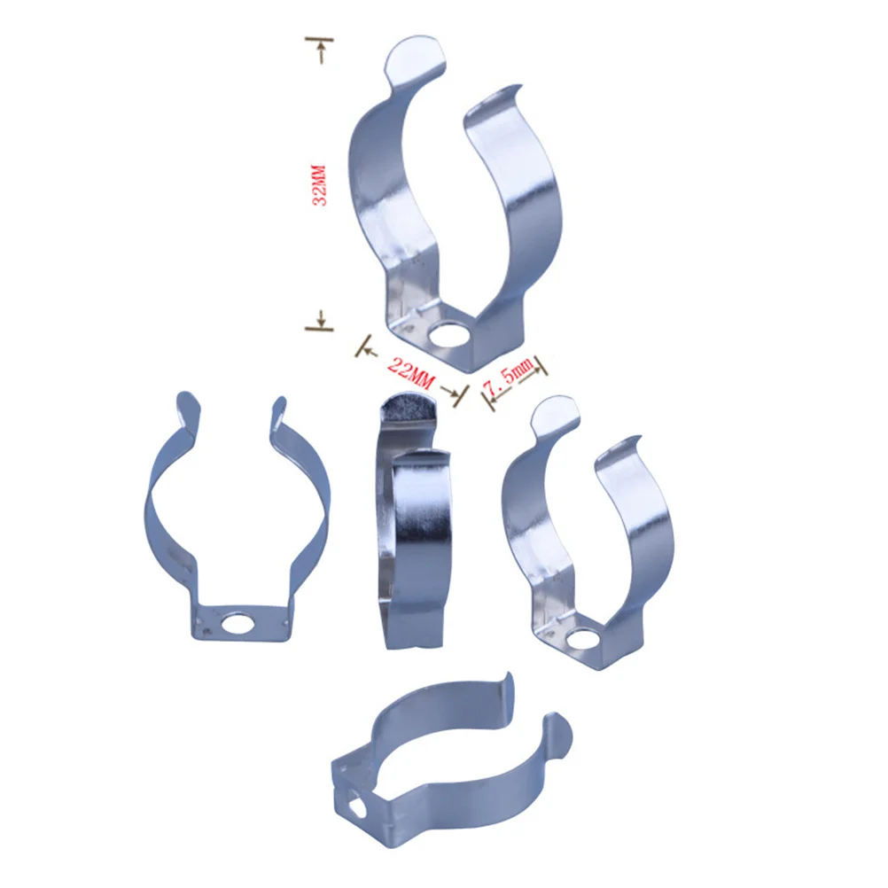 

100Pcs Lamp Tube Holder Clips Manganese Steel U Bracket for LED Fluorescent Light Fixture Mounting Indoor Outdoor