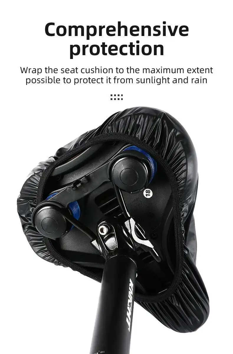 ESLNF Outdoor Wasserdichter Fahrradsattel-Überzug Regen- Staub- und UV-Schutz Fahrradkissen Regenschutz – Detail 8