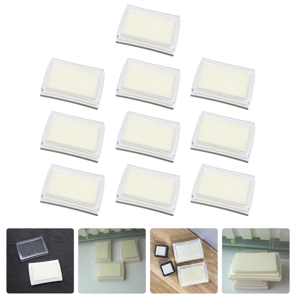 

Stamps Blank Ink Pad DIY Sponge High Density Office Supplies Hand Tools 10pcs (concave Waist Pad) Container Plastic Craft