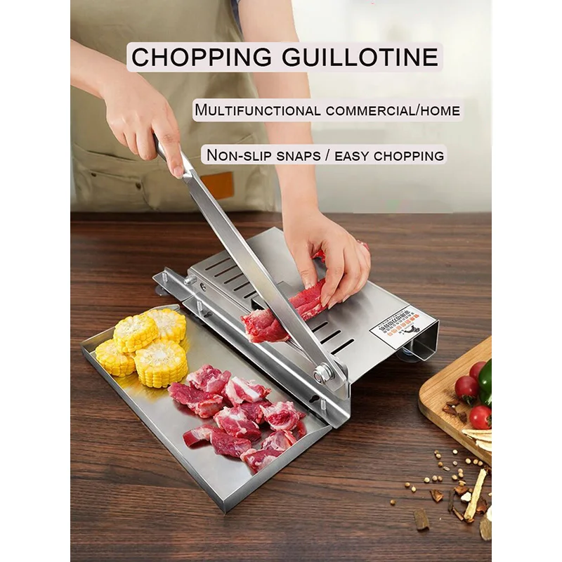 Commercial Home Use Stainless Steel Meat Processing Machinery Frozen Bone Cutting Chicken Medicinal Herbs Chopping Knife