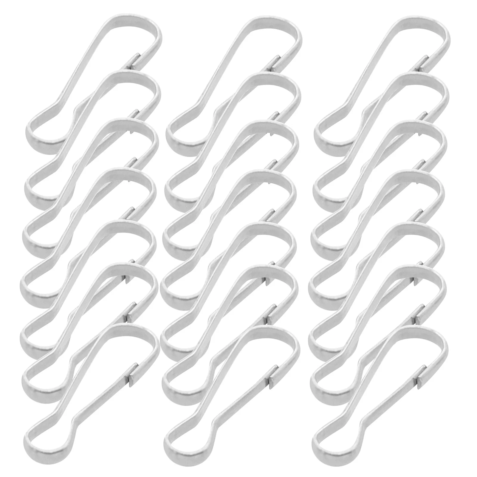 30 قطعة الفولاذ المقاوم للصدأ ضفيرة مشبك قوي مقاومة للتآكل الحبل السنانير مشبك خاطف لحقيبة الظهر قفص الحيوانات الأليفة أرجوحة معلقة