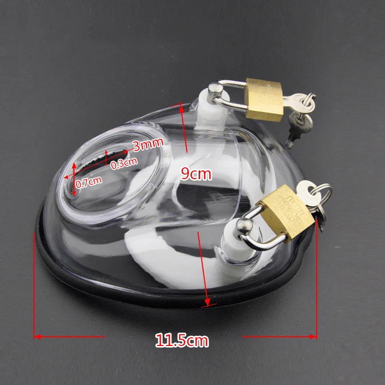 Male Fully Chastity Cage Ball Stretcher Ejaculation Delay Silicone Plastic Bowl Cage Sex Toy for Men Cockring Penis Ring Toy