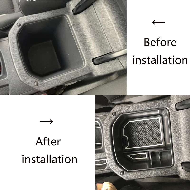 For Volkswagen VW T-ROC 2018~2024 Car Center Console Sundries Tidying Tray Armrest Multipurpose Storage Box Interior Accessories