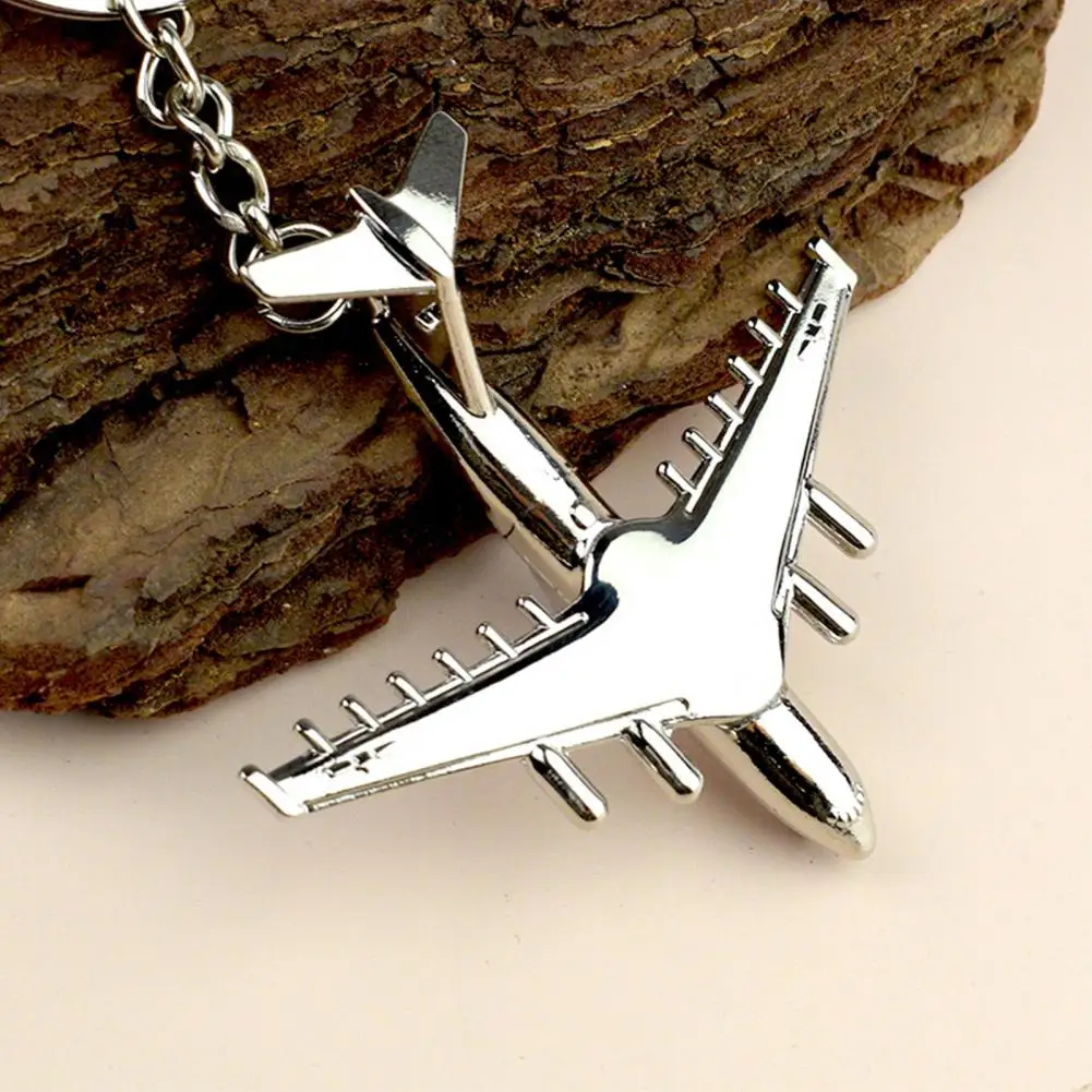 Keychain Realistic Fighter Jet Design Key Chain Lightweight Portable Streamlined Aircraft Keyring Multifunctional Bag Charm