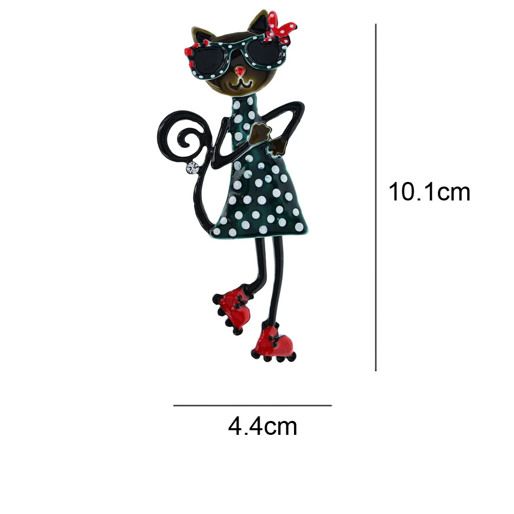 CINDY XIANG New High Quality Lovely Sexy Cat Brooches Enamel Pet Animal Party Casual Brooch Pins For Women Men Kids Good Gift