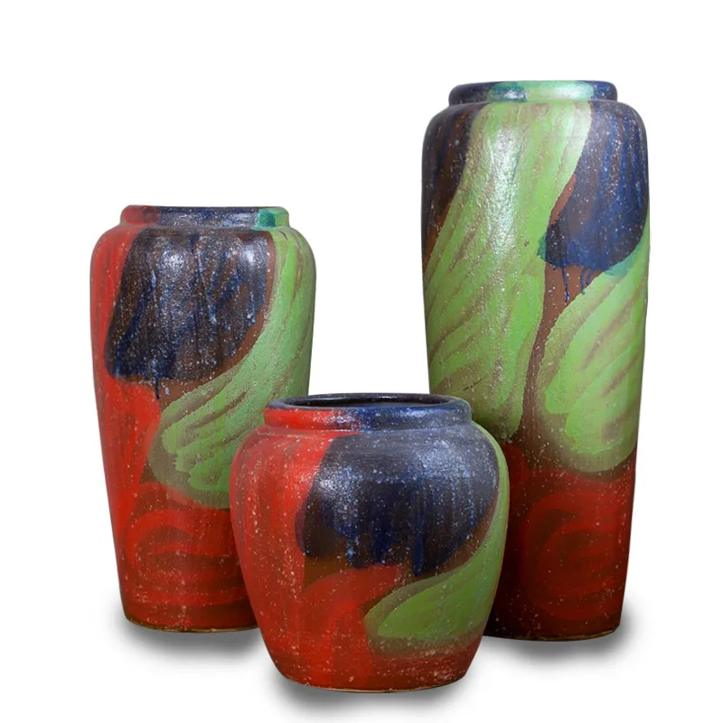 

керамика, большая ваза от пола до потолка в стиле ретро, мягкое украшение в европейском стиле, мебель для дома в китайском стиле, большие украшения