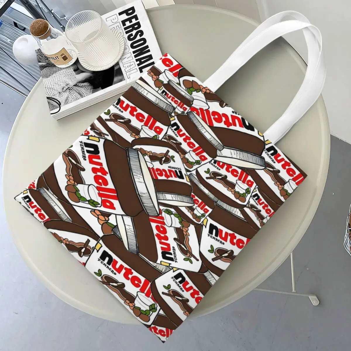 

Унисекс сумки Nutella, холщовая сумка для покупок для девочек, сумки