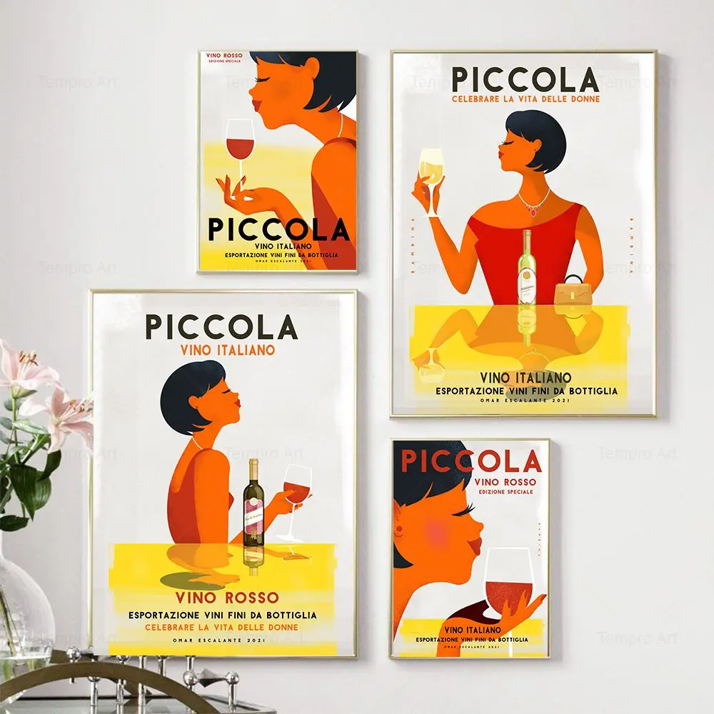 

Vintage Italian Wine Retro Food Drink Poster Print Italy Cafe Restaurant Wall Art Canvas Painting Kitchen Home Decor Foodie Gift