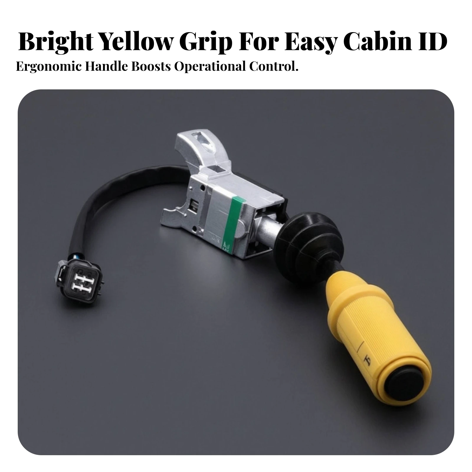 Machinery Control Switch Assembly with Bracket Pre Wired Design for Excavator Replacement Part Yellow Handle Durable