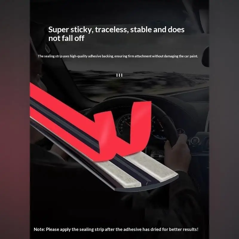 Car Rubber Weather Stripping Uncut Sealing Trim For Roof Window Windshield Auto Soundproof Waterproof Seal Accessory Gadget