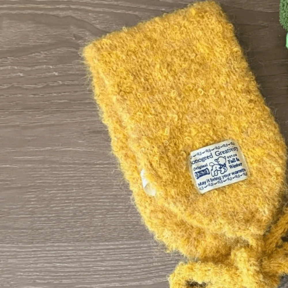 Paraorecchie con cinturino in lana stile coreano moda addensare copri orecchie lavorati a maglia tinta unita protezione per le orecchie antivento orecchie calde ragazze