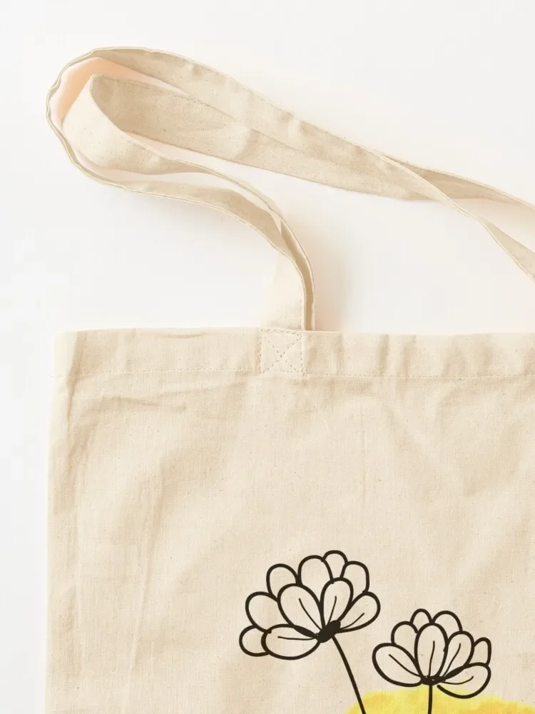 flower on background of paint stains Tote Bag supermarket folding bag tote bag men's custom tote Canvas