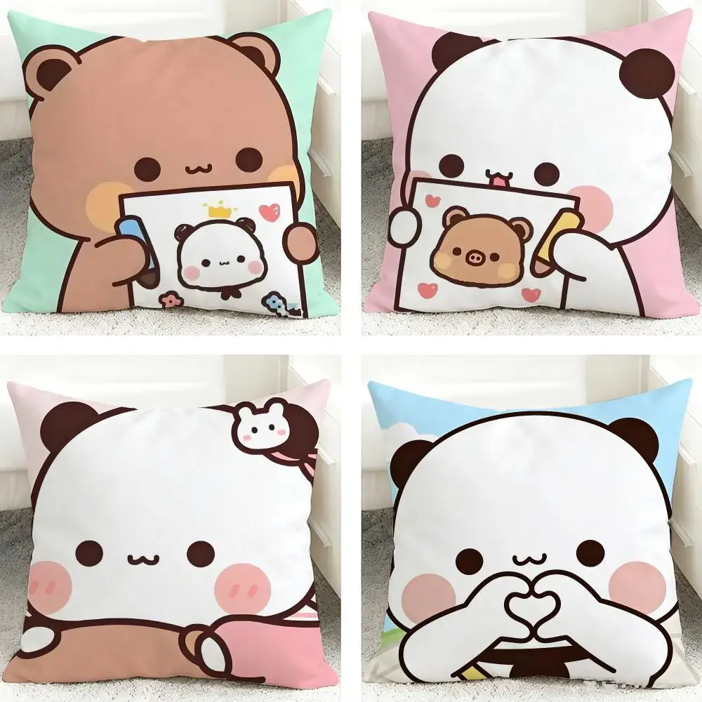 Cartoon Cute B-Bubu Dudu Cushion Cover 40x40cm Square Decorative Sofa Cushion Cover Bedroom Living Room Home Decor Gift