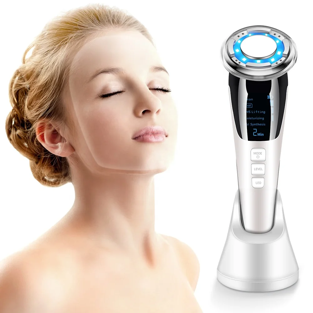 

Face Skin EMS RF Hot and Cold Beauty Instrument Facial Mesotherapy Electroporation Rejuvenation Women Face Care Tool