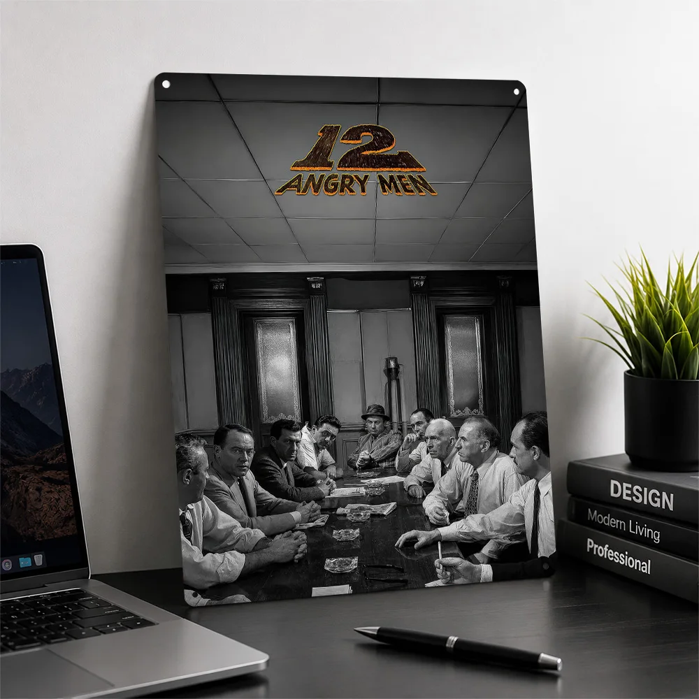 12 Angry Men movie Poster Cinema Wall Art Personalized Vintage Metal Sign for Man Cave Home Decor Film Fan Gift Room Decoration