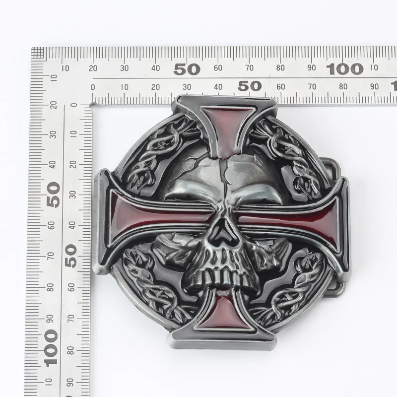 Skull skeleton belt buckle Belt DIY accessories Western cowboy style Smooth belt buckle Punk rock style k15