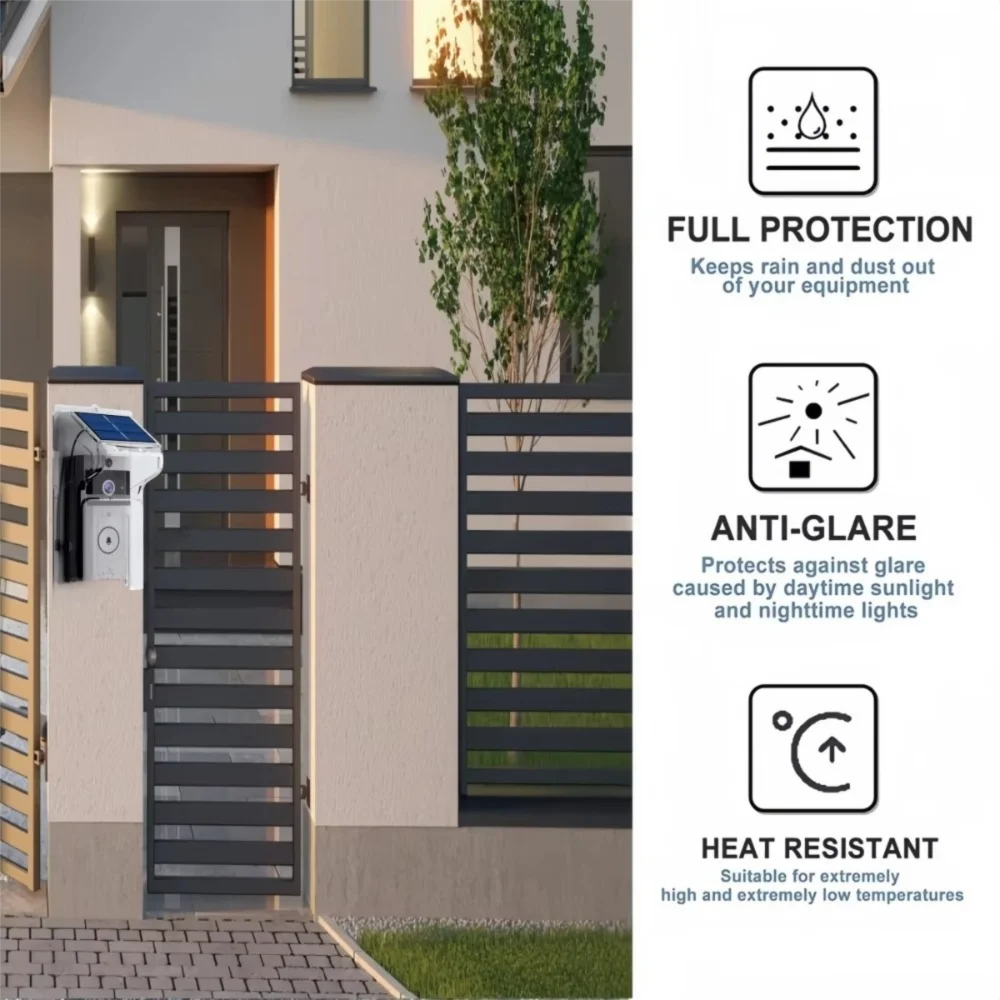 

New Waterproof Doorbell Rain Cover Solar Plastic Doorbell Sun Protecter Dustproof Ring Button Protector Outdoor