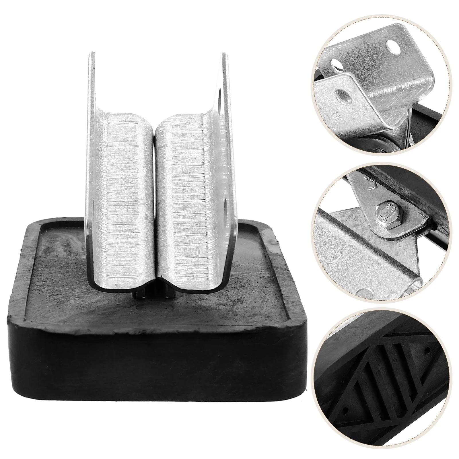 سميكة المطاط سلم قدم منصات عدم الانزلاق مقاومة للاهتراء استقرار حصيرة لتمديد سلالم الألومنيوم الألياف الزجاجية