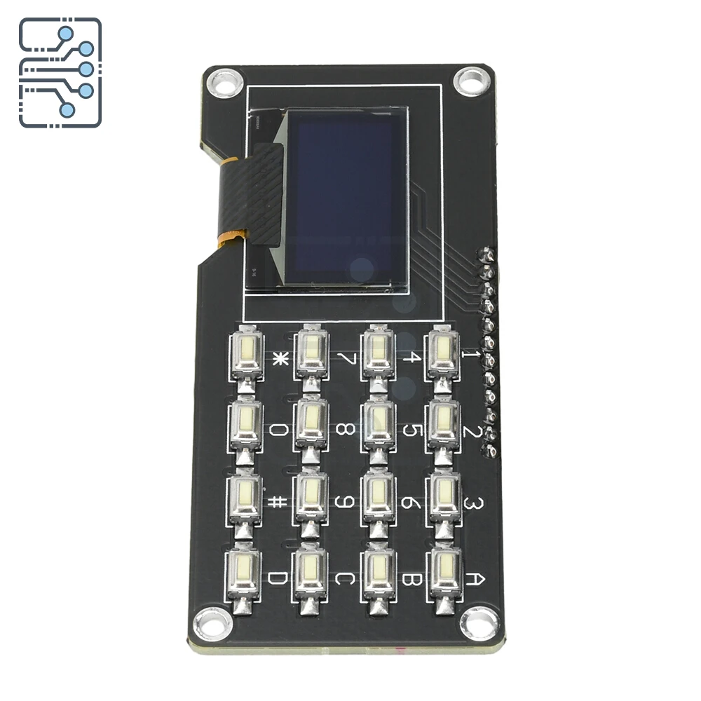 Módulo de exibição oled iic branco 0.96 polegadas/1.3 polegadas sh1106 ssd1306 ssd1315 com teclado matriz de teclas 4x4 placa de tela lcd para arduino