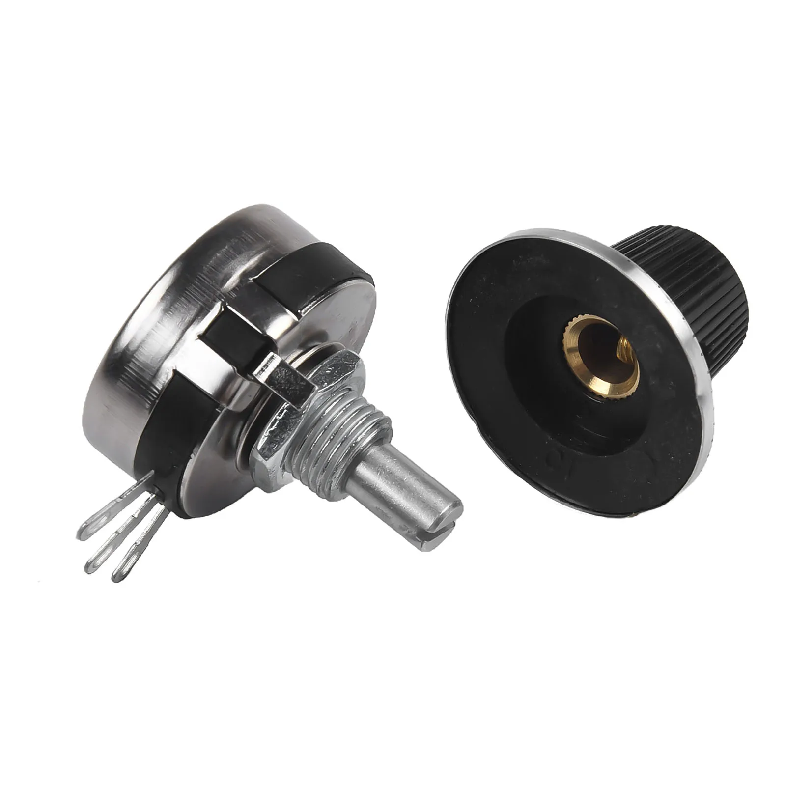 Carbon Potentiometer Digital Knob Cap Set WTH118 2W 10K Ohm Round Shaft Carbon Rotary Taper Motor Speed Electrical Devices