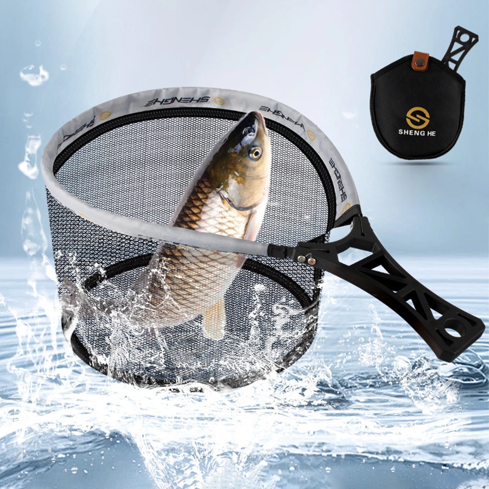 

Portable Fly Fishing Net Ultralight Foldable Luya Nylon Mesh For Carp Crucian Bighead Tilapia Sea Bass Outdoor Fishing Tackles