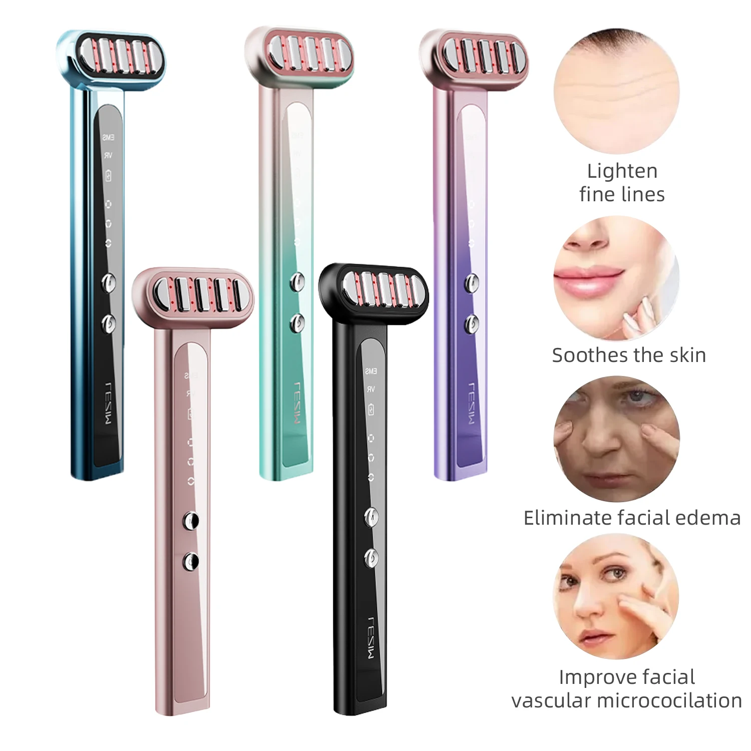 Smart Library 360 Degree Rotary LCD Display Beauty Device Microcurrent For Care Lift Face Tighten Firmer Home Use
