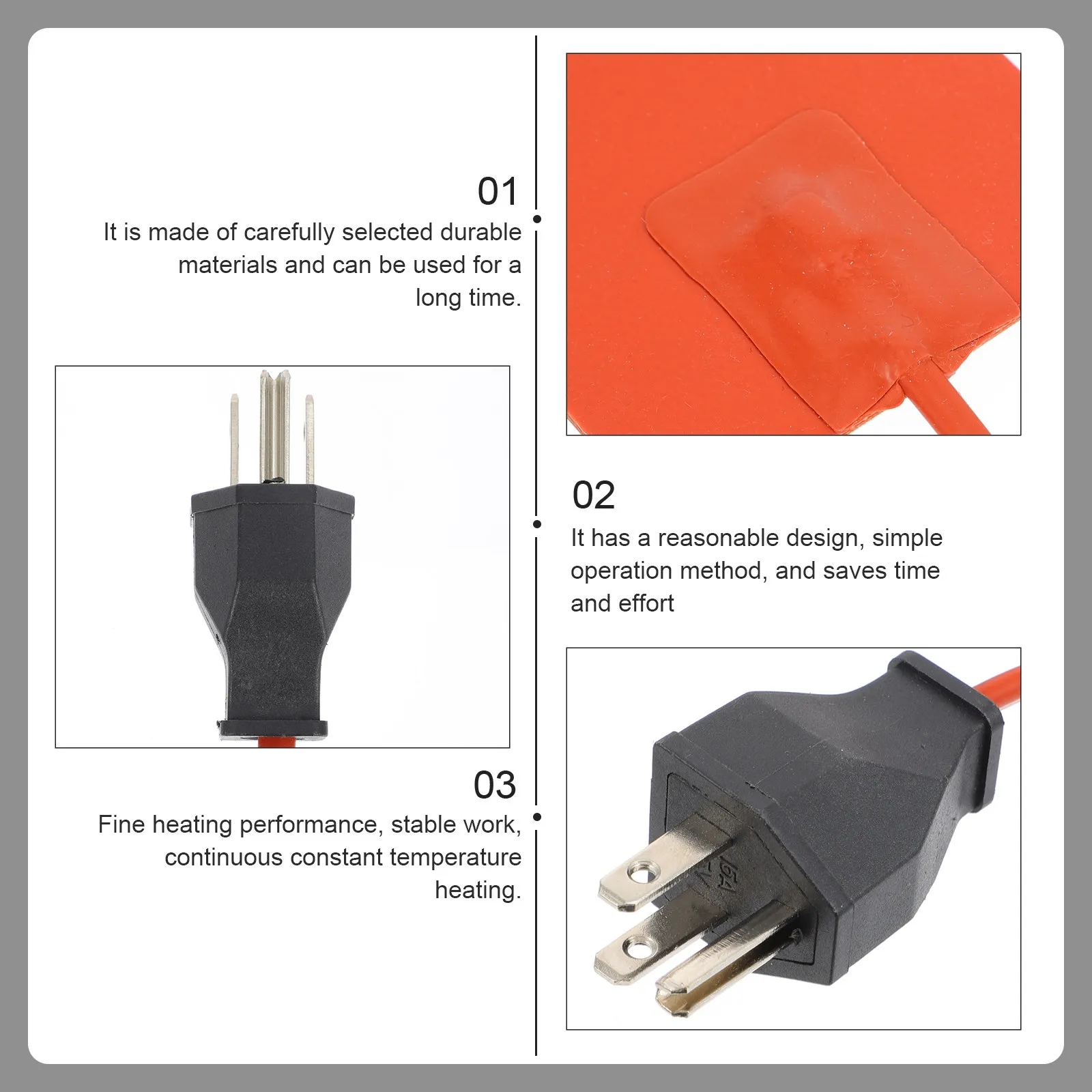 

Нагреватель блока двигателя автомобиля 150 Вт, термостойкий до 200°C, для подогрева масляного поддона, быстрый нагрев, практичный, с вилкой стандарта США