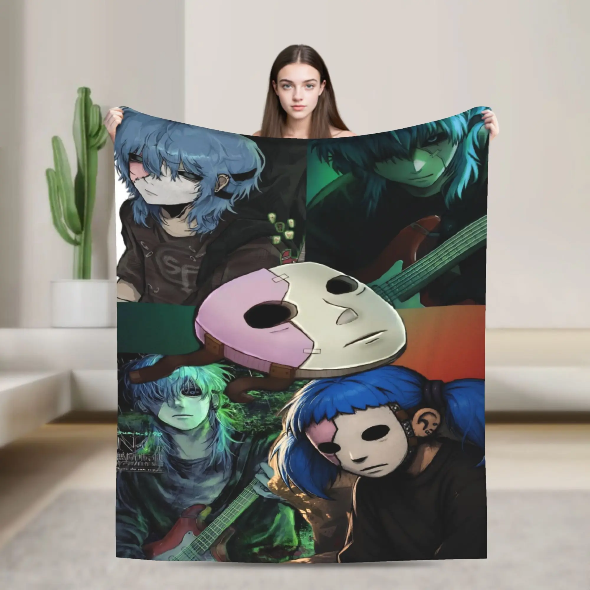 Sally Face Horro Game Blankets Fleece All Season  Breathable Soft Throw Blankets for Bedding Couch Quilt