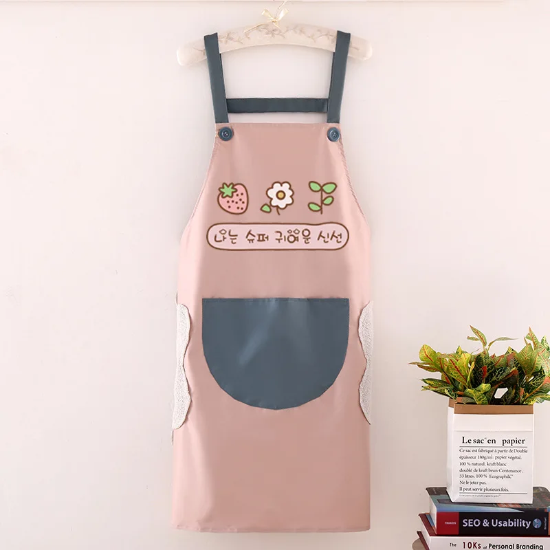 Women\'s Apron Waterproof Household PVC Oil-proof Aprons For Chef Cooking Baking Home Cleaning Restaurant Kitchen Accessories