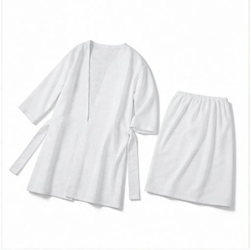 1Set Disposable Bathrobe Thickened Comfortable Bath Clothing Home Hotel Guest Use Convenient Shower Wear Disposable Skirt